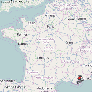 Solliès-Toucas Karte Frankreich