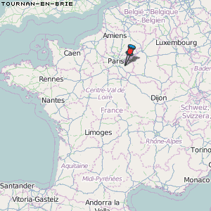 Tournan-en-Brie Karte Frankreich