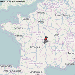 Néris-les-Bains Karte Frankreich