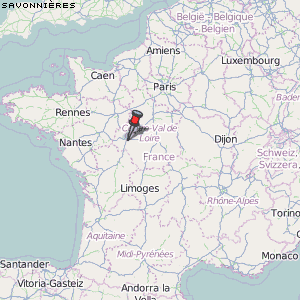 Savonnières Karte Frankreich
