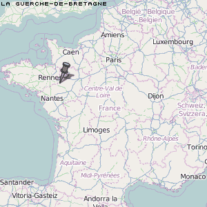 La Guerche-de-Bretagne Karte Frankreich