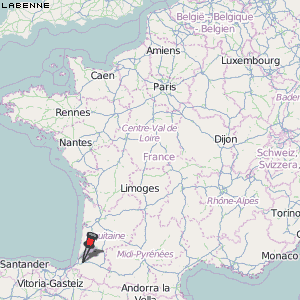 Labenne Karte Frankreich