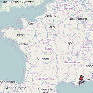 Pierrefeu-du-Var Karte Frankreich