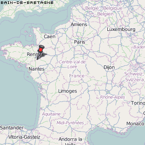 Bain-de-Bretagne Karte Frankreich