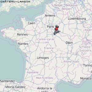 Château-Landon Karte Frankreich