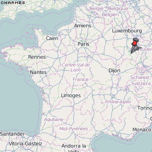 Charmes Karte Frankreich