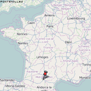 Fontenilles Karte Frankreich