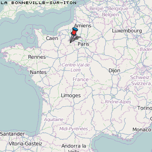 La Bonneville-sur-Iton Karte Frankreich