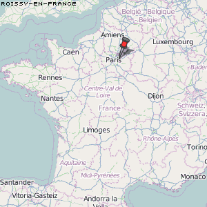 Roissy-en-France Karte Frankreich