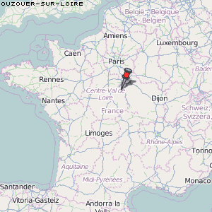 Ouzouer-sur-Loire Karte Frankreich