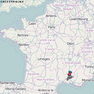 Caissargues Karte Frankreich