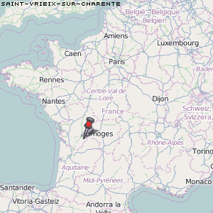 Saint-Yrieix-sur-Charente Karte Frankreich