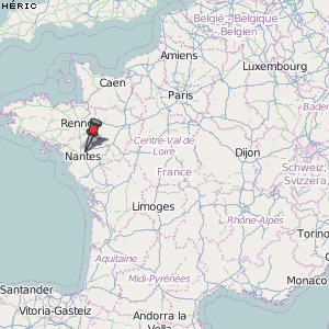 Héric Karte Frankreich