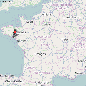 Carnac Karte Frankreich