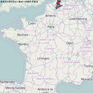 Sainghin-en-Weppes Karte Frankreich