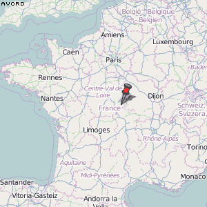 Avord Karte Frankreich