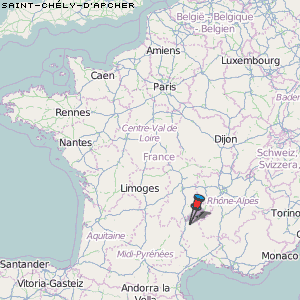 Saint-Chély-d'Apcher Karte Frankreich