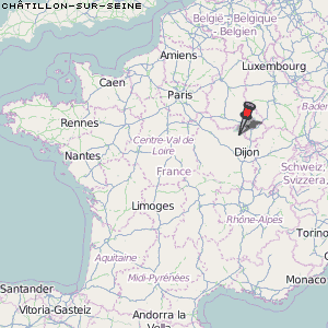 Châtillon-sur-Seine Karte Frankreich