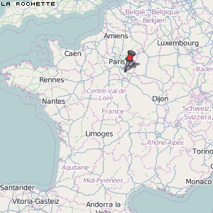 La Rochette Karte Frankreich