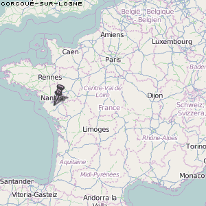 Corcoué-sur-Logne Karte Frankreich