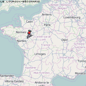 Le Louroux-Béconnais Karte Frankreich