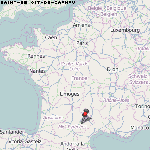 Saint-Benoît-de-Carmaux Karte Frankreich