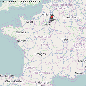 La Chapelle-en-Serval Karte Frankreich