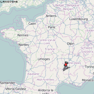 Langogne Karte Frankreich