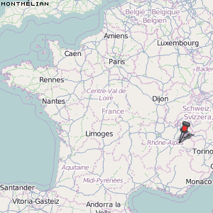 Montmélian Karte Frankreich