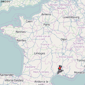 Jacou Karte Frankreich