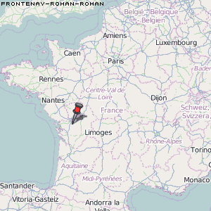 Frontenay-Rohan-Rohan Karte Frankreich