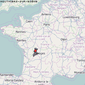 Mouthiers-sur-Boëme Karte Frankreich