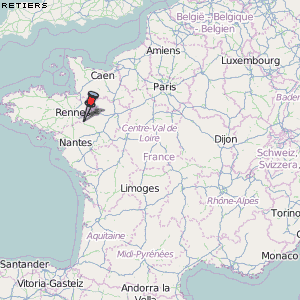 Retiers Karte Frankreich