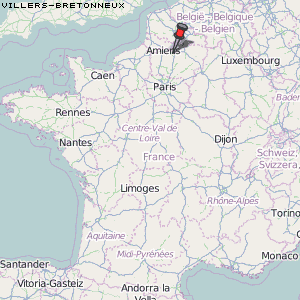 Villers-Bretonneux Karte Frankreich