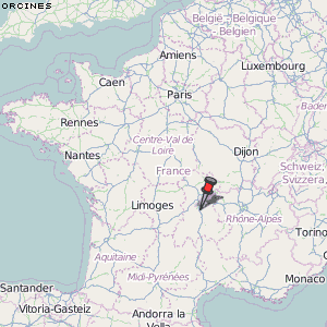 Orcines Karte Frankreich