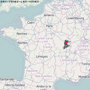 Sanvignes-les-Mines Karte Frankreich
