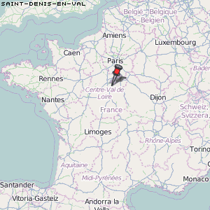 Saint-Denis-en-Val Karte Frankreich