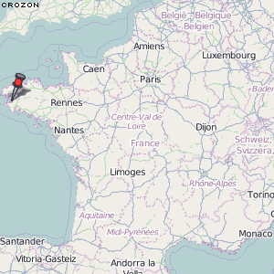 Crozon Karte Frankreich