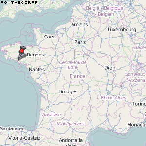 Pont-Scorff Karte Frankreich