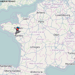 Herbignac Karte Frankreich
