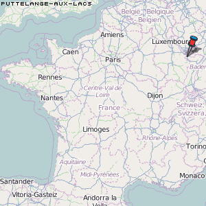 Puttelange-aux-Lacs Karte Frankreich