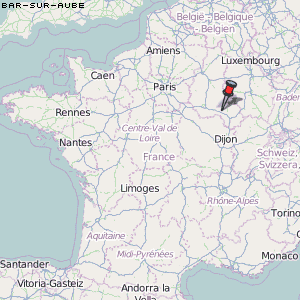 Bar-sur-Aube Karte Frankreich