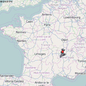 Bonson Karte Frankreich