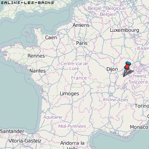 Salins-les-Bains Karte Frankreich