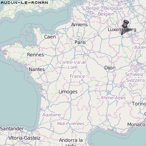 Audun-le-Roman Karte Frankreich