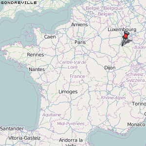 Gondreville Karte Frankreich