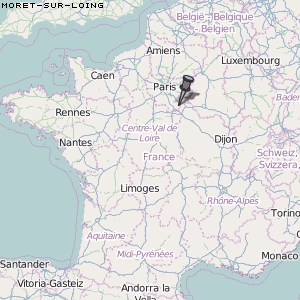 Moret-sur-Loing Karte Frankreich