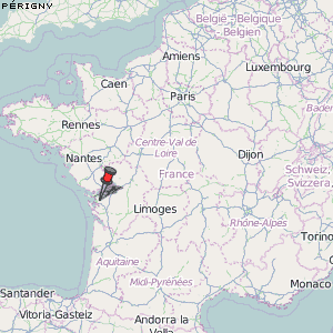 Périgny Karte Frankreich