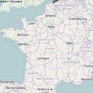 Bray-Dunes Karte Frankreich