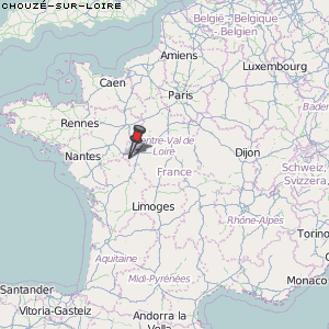 Chouzé-sur-Loire Karte Frankreich